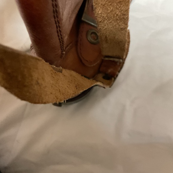 Zigi Girl Brown/Tan Distressed Cowboy Boots with Buckles and Jewels Size 9 - Picture 5 of 16